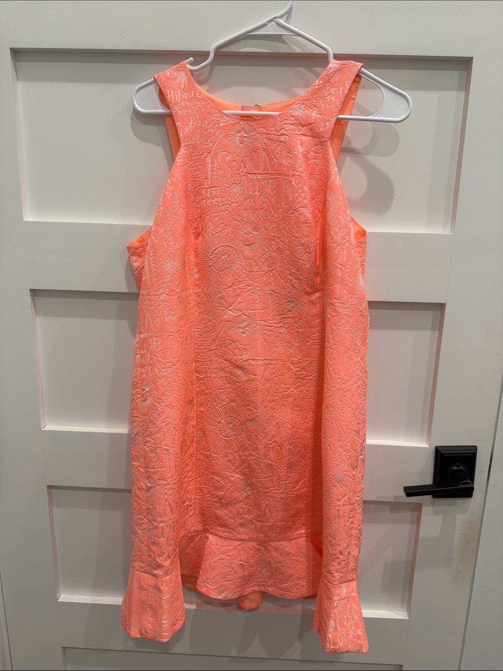 Lilly Pulitzer Coral Textured Sleeveless Shift
